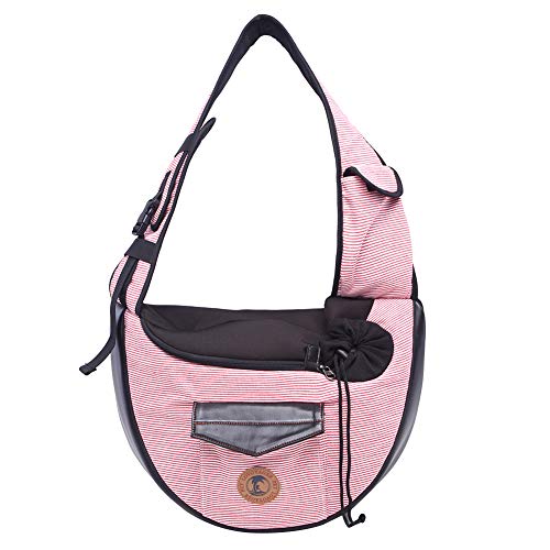 Asudaro Hundetragetasche Hundetasche Katzen Tragetuch Hund Transporttasche Transportbox Tragbar Haustier Hunde Katzen Welpen Umhängetasche Reise Träger Schulter Beutel 36 * 13 * 28cm Rosa von Asudaro