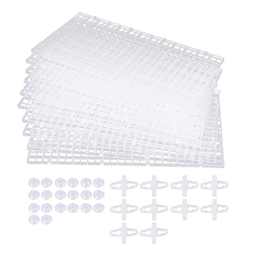 Asuinxurr 10 StüCk Aquarium Divider Aquarium Teiler Filter Gitter Trenn Gitter Tray Isolation Board Gitter mit 20 PCS SaugnäPfen von Asuinxurr