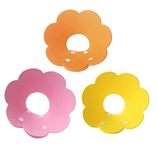 3 x Haustier-Lätzchen mit Sonnenblumen-Motiv, weiches Schwamm-Papier für Hunde, Elizabeth, niedliches Haustier, zum Schutz vor Licki, Kauspielzeug, elastisches Kabel, Haustier-Kette für Hunde von Asukohu