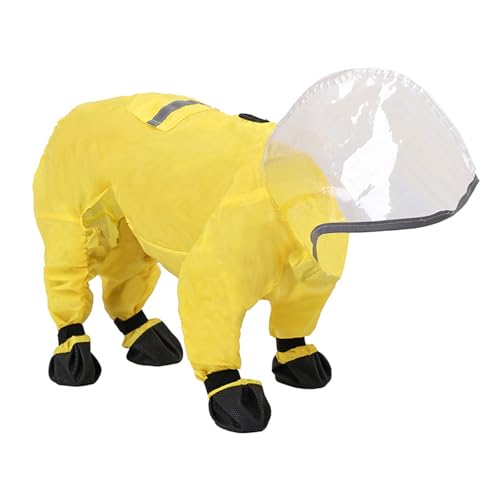 Asukohu Hunde-Regenmantel, Haustier-Regenmantel, Regenjacke, vollständige Abdeckung, Hundekleidung, winddicht, Regenbekleidung, Haustier-Regenjacken, Hundezubehör von Asukohu