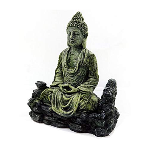 Fische Zur Dekoration Aquarium Abgenutzte Guanyin Statue Kunstharz Ornament Felshöhle Landschaftsschmuck von Asukohu