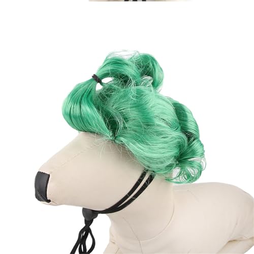 Asukohu Perücken Hunde Karneval Dress Up Kostüm Perücken Halloween Cosplay Party Kopfbedeckung Hunde Zubehör von Asukohu