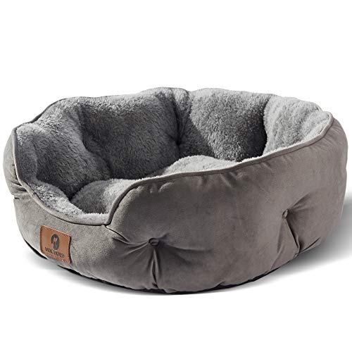 Asvin Großes Hundebett für große Hunde, Katzenbetten für Indoor-Katzen, Haustierbett für Welpen und Kätzchen, Grau, 88.9 cm von Asvin