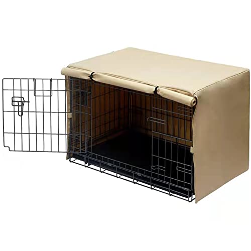 Hundekäfigabdeckung,Hundekaefig Abdeckung Hundebox Abdeckung Abdeckung Für Hundehütten Staub- Und Regenschutzhülle Für Den Innen- Und Außenbereich (S (79 * 50.8 * 53cm),Gold) von Atack-B