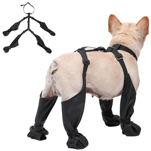 Regenstiefel für Hunde, wasserdicht, verstellbare Regenschuhe für Hunde, Leggings, Stiefel für Hunde, Pfotenschutz für Hunde, Socken mit Trägern von Ataoyus