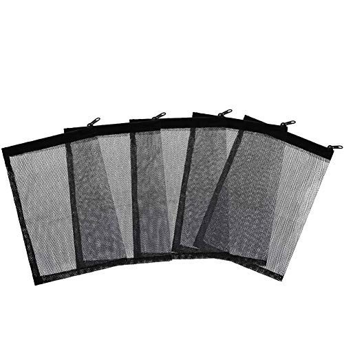 Athemeet Aquarium Filterbeutel, Medien Mesh-Filter Taschen Aquarium Fine Mesh Filterbeutel Wiederverwendbare Nylon-Beutel des mit Zipper Net Taschen oder Aktivkohle, Biospheres, keramische Ringe 5pcs von Athemeet