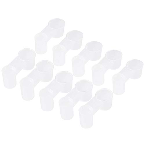 10PCS Vogel Wasser Trinker Tasse, Plastik wasserflasche Vogel Trinker Fütterer Tasse Praktische Plastic Wasser Trinker Tasse Fütterer Trinkschale für Vogel Pigeons Papageien von Atyhao