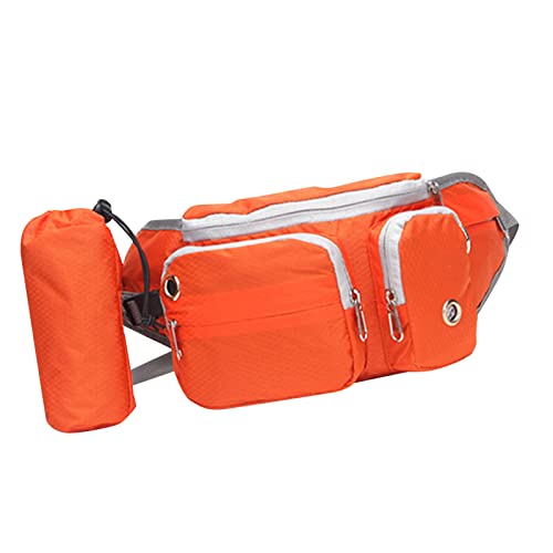 Atyhao Gürteltasche für Hunde, Multifunktional, Poop-Picking-Tasche, Loch, Weiches Futter, Praktisches Kopfhörerloch, Große Hundegürteltasche Zum Spazierengehen Beim Sport (Orange) von Atyhao