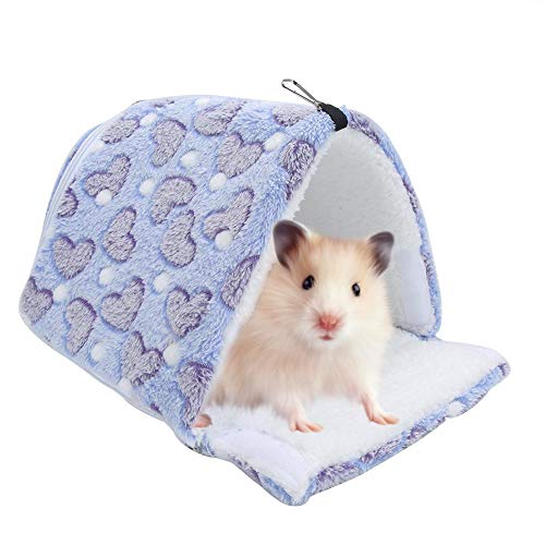 Atyhao Hamster Bett, Chinchilla Igel Guinea Bett Lila Winter Hamster Warme Hängematte Hängendes Bett Haus Nest für kleine Haustiere Eichhörnchen Sugar Glider Hamster KäfigeKleintierbetten von Atyhao