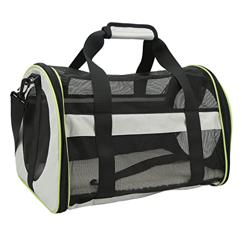 Atyhao Haustiertasche, Verstellbarer Schultergurt, 600D-Nylon-Katzentragetasche für Picknick (Hellgrau) von Atyhao