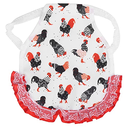 Atyhao Hühner Sattel, Cartoon Lace Chicken Vest Feather Fixer Geflügel Schutz mit Elastischen Riemen für Geflügel Henne Huhn[Blumen Hahn] Brutzubehör von Atyhao