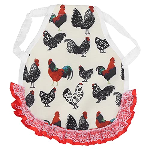 Atyhao Hühner Sattel, Cartoon Lace Chicken Vest Feather Fixer Geflügel Schutz mit Elastischen Riemen für Geflügel Henne Huhn[Geflecktes Huhn] Brutzubehör von Atyhao