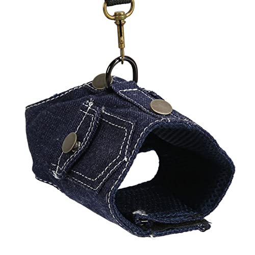 Atyhao Hunde-Denim-Geschirr, Bequemes Westen-Design Hunde-Denim-Jacken-Geschirr Verhindert Ersticken FüR Hunde (S) von Atyhao