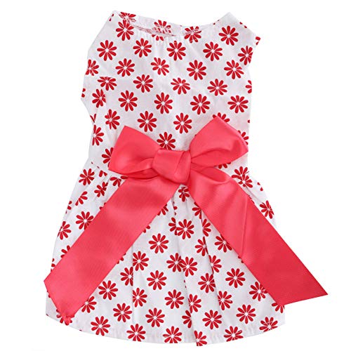 Atyhao Hunde Kleidung, Blumen Hunde Kleidung Hunde Weste Rock Welpe Bowknot Prinzessin Kleidung Party Doggie Sundress Welpe für Hunde Katzen von Atyhao