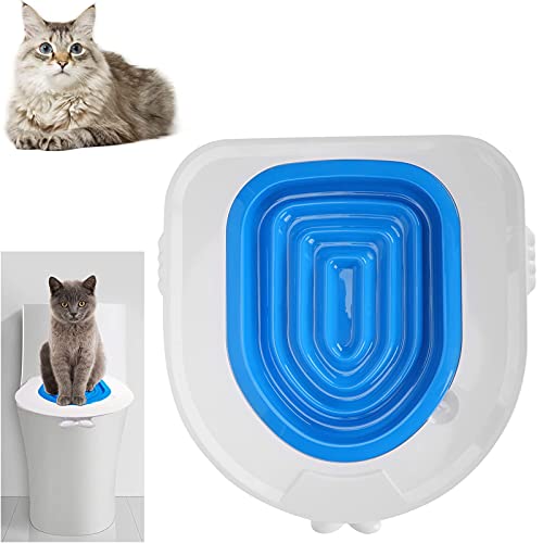 Katzen toiletten Trainingskit, 5-TLG. Katzen toiletten Training Werkzeug Haustier Katzen toilettensitz Trainer Urinal Sitzpolster Matte Einstreu Haustier bedarfKatzentoiletten & Zubehör von Atyhao