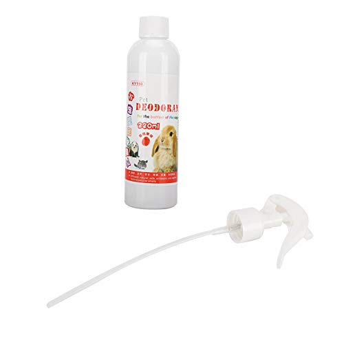 Atyhao Pet Odor Eliminator, 220 ml Kaninchen käfig Flecken und Geruchsentferner für Kleintiere Hamster Kaninchen Urin KOT Erbrechen und Sabbern[Honigpfirsich] Toiletteneinlagen von Atyhao