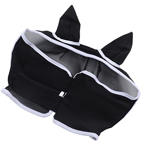 Atyhao Pferdefliegenmaske, Pferdehaut Atmungsaktive und Atmungsaktive Gesichtsmaske Zum Gesichtsschutz (Schwarz) von Atyhao