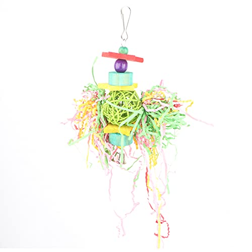 Atyhao Shreddable Bird Toy, Bird Chewing Toys Futtersuche Shredding Hanging Toy Handmade Erstellt Unterhaltsame Futtersuche Shredding Chew ToysSchaukeln von Atyhao