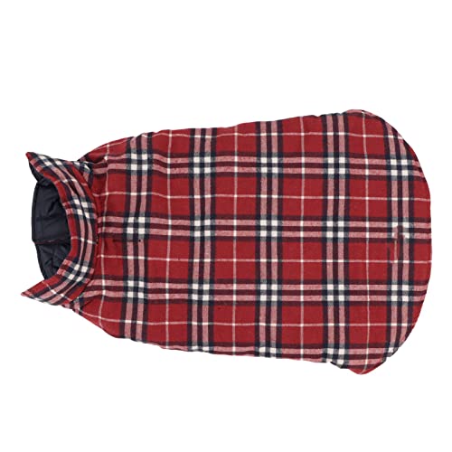 Atyhao Warme Hundeweste, Bequeme Haarschutz-Hundewinterjacke, Stilvolles Rotes Plaid für Mittelgroße Hunde (5XL) von Atyhao