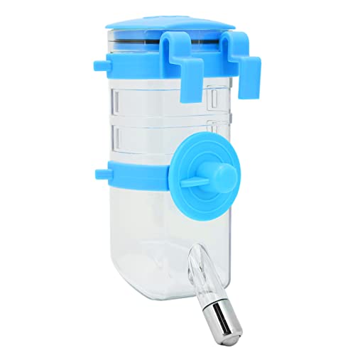 Hängender Wasserflaschenspender, Auslaufsicherer 350 Ml Verstellbarer Wasserspender für Haustiere (Blau) von Atyhao