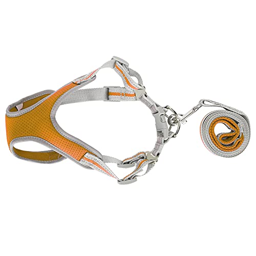 Hunde Geschirr, Verstellbares Hunde Geschirr für Hunde mit Leine Pet Escape Proof Reflective Walking Vest Strap Verstellbares Hunde Geschirr Weich Gepolsterter Brust Geschirr für von Atyhao