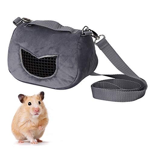 Tragetasche für kleine Tiere, weich, atmungsaktiv, Reisetasche, warme Outgoing Tasche mit Schultergurt für kleine Haustiere, Igel, Zuckergleiter, Eichhörnchen, Rennmäuse (L) von Atyhao