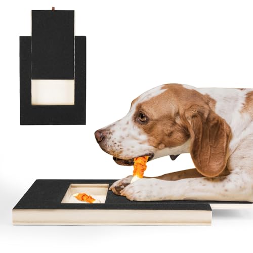 Auauraintt Kratzbrett für Hunde,mit Leckerlibox,Scratch Pad für Nägel,Sandpapierbrett,Alternative zu Krallenknipsern und -Schleifern für Hunde von Auauraintt