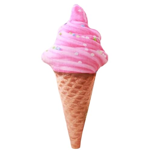 Aublinto Eiscreme-Plüsch Ice Cream Cone Plüschtier Stofftier Plüschtier Soft Ice Cream Doll Plüsch-Hundespielzeug für kleine und mittelgroße Hunde lebensmittelförmiges Welpenspielzeug Spielzeug von Aublinto