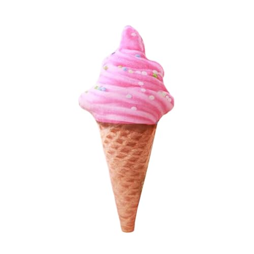 Aublinto Eiscreme-Plüsch Ice Cream Cone Plüschtier Stofftier Plüschtier Soft Ice Cream Doll Plüsch-Hundespielzeug für kleine und mittelgroße Hunde lebensmittelförmiges Welpenspielzeug Spielzeug von Aublinto