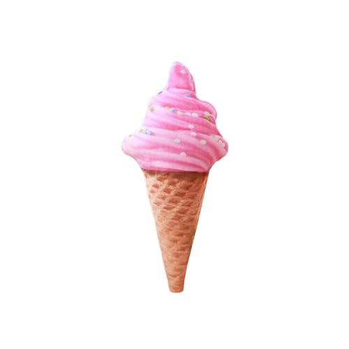 Aublinto Eiscreme-Plüsch Ice Cream Cone Plüschtier Stofftier Plüschtier Soft Ice Cream Doll Plüsch-Hundespielzeug für kleine und mittelgroße Hunde lebensmittelförmiges Welpenspielzeug Spielzeug von Aublinto