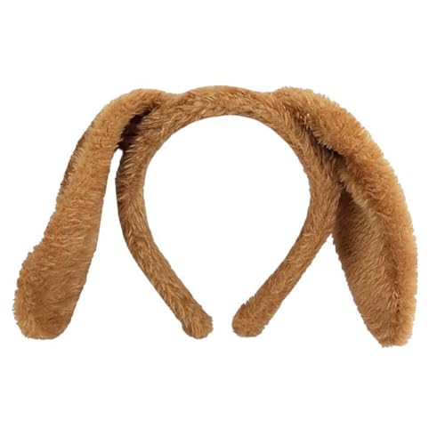 Aublinto Plüsch-Hundeohr-Stirnband Cosplay Set Plüsch Hund Ohren Stirnband Cartoon Rollenspiel Haar Reifen Frauen Tier Haarband für Party Kostüm Dekor von Aublinto