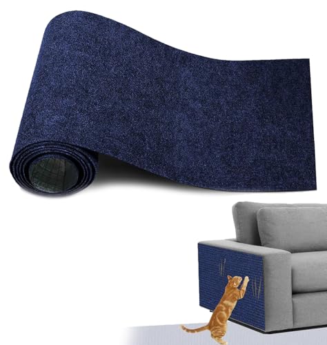 2m X 40cm Kratzmatte Katze Selbstklebend, Dunkelblau Kratzschutz Sofa Katze, Katzen Kratzmatte, Kratzschutz Wand, Katzen Kratzschutz Für Sofa, Verhindern Sie, DASS Katzen Und Hunde Möbel Zerkratzen von Audio frequency%