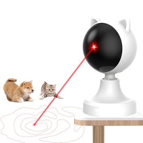 Auezona Katzenspielzeug, Katzen Laserpointer Automatisch, 1200mAh Wiederaufladbar Laser Katzen Spielzeug, Elektrisches Katzenspielzeug für Katzen/Kätzchen/Hunde von Auezona