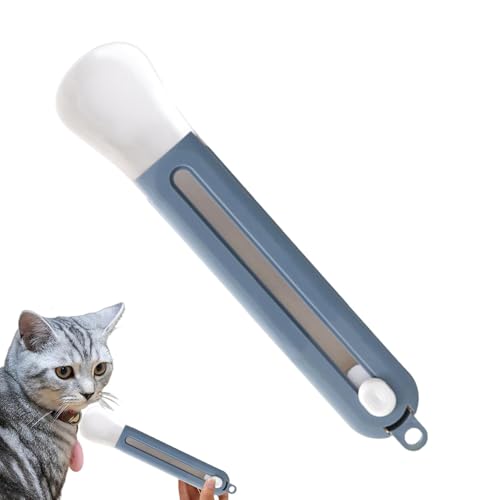 Aufquwk Ableckbarer Nassfutterspender für Katzen, verschiebbarer Katzenspender für Nassfutter, Multifunktionaler Quetschlöffel für einfaches Servieren, Easy Control Safe Cat Strip Feeder Katzenfutter- von Aufquwk