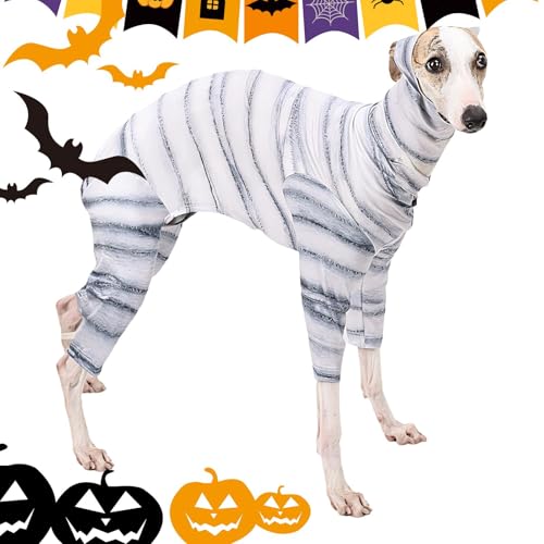 Aufquwk Mumien-Hundekostüm, Hunde-Halloween-Kleidung | Halloween-Kostüm-Haustierkleidung | Horror-lustige Halloween-Katzenkleidung, Wiederverwendbare Hunde-Halloween-Mumienkleidung für alle Arten von von Aufquwk