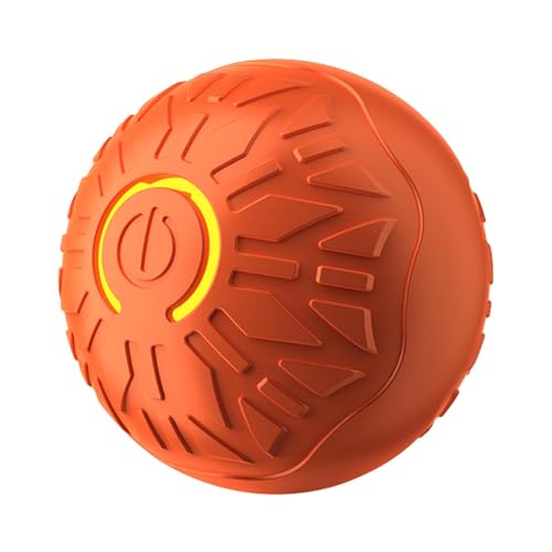 Aufquwk Rollball für Hunde,Peppy Ball | Elektrischer aktiver Rollball für Hunde | Kauspielzeug, aktiver rollender Ball, wiederaufladbares, fröhliches Kauspielzeug mit LED-Blitzlichtern für kleine bis von Aufquwk