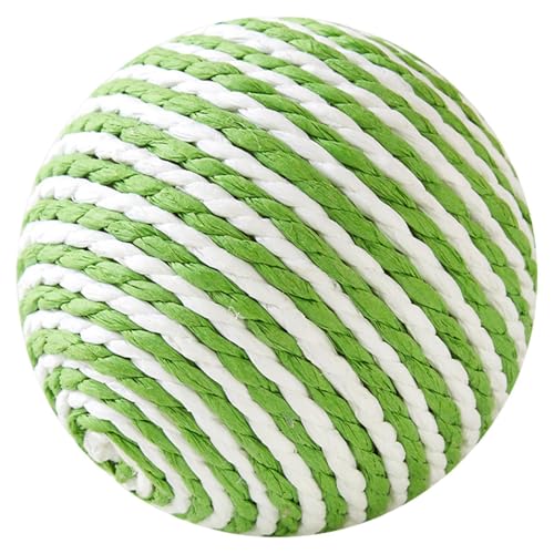 Aufquwk Sisal-Katzenkratzer, Katzenkratzspielzeug | Sisal-Katzenkratzball mit Glocke | Sisal-Kratzball, Katzenschleifkrallenball, Katzenballspielzeug, interaktives Haustierspielzeug, verschleißfestes von Aufquwk