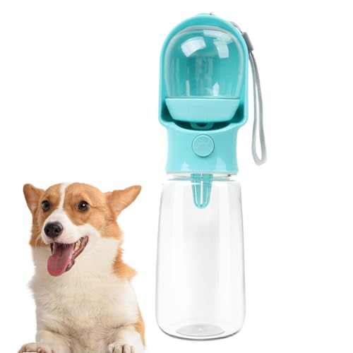 Aufquwk Tragbare Hundewasserflasche, tragbarer Hundewassernapfspender | Welpen-Wasserflasche,Reise-Wassernapf für Welpen, auslaufsichere Hundewasserflasche mit Futterbehälter, Haustierspender für von Aufquwk