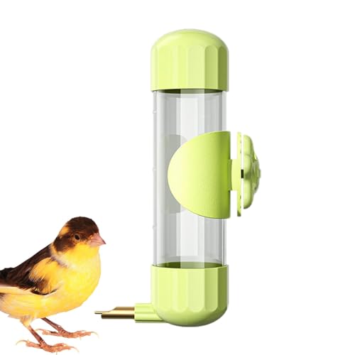 Aufquwk Wasserflasche Vogeltränke, Vogelkäfig-Wasserspender,200 ml Vogelwasserspender, Papageienspender - Automatischer Papageien-Wasserspender mit Schlagbolzen-Design für Turteltauben, Wellensittiche von Aufquwk