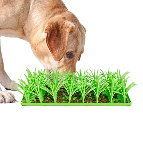 Schnüffelmatte Für Hunde, Langsam Fressende Silikon-Grasmatte, Macht Das Füttern Zum Spaß, rutschfeste Gras-Langsamfütterungsmatte, Leckmatten Für Hunde Gegen Langeweile Und Geistige Stimulation von Aufquwk