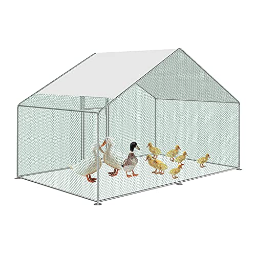 Aufun Freilaufgehege Hühnerstall mit Schloss, Verzinkter Stahlrahmen, PVC-beschichtetes Schatten Dach für Hühnerkäfig Geflügelstall Vogelkäfig Kleintiere, 3 x 2 x 2m Aufun Freilaufgehege Hühnerstall mit Schloss, Verzinkter Stahlrahmen, PVC-beschichtetes Schatten Dach für Hühnerkäfig Geflügelstall Vogelkäfig Kleintiere, 3 x 2 x 2m von AufuN