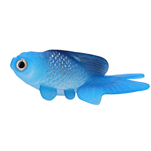 Aumotop Aquarium-Dekoration, Lustiges Synthetisches Kleines Aquarium-Ornament für Unterwasser-Enthusiasten (Nr. 4 Blauer Goldfisch) von Aumotop