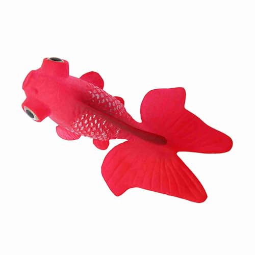 Aumotop Aquarium-Dekoration, Lustiges Synthetisches Kleines Aquarium-Ornament für Unterwasser-Enthusiasten (Nr. 5 Roter Goldfisch) von Aumotop