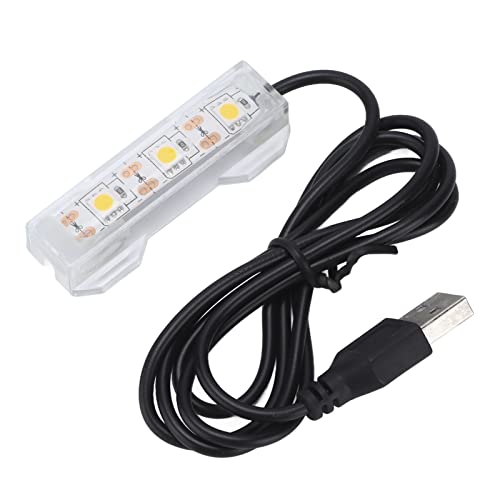 Aumotop Aquarium-Licht, USB-Aufladung, Kunststoff-Aquarium, LED-Licht, Beleuchtung, Pflanzen, Lustiger Schreibtisch, Zierfisch-Aquarium, Bunt, Dekorativer Effekt, Geeignet für Kleine von Aumotop