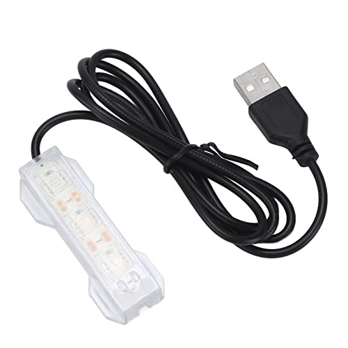 Aumotop Aquarium-Licht, USB-Aufladung, Kunststoff-Aquarium, LED-Licht, Beleuchtung, Pflanzen, Lustiger Schreibtisch, Zierfisch-Aquarium, Bunt, Dekorativer Effekt, Geeignet für Kleine von Aumotop