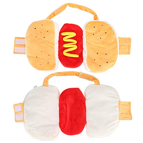 Aumotop Baumwollgelbes Haustier-Hot-Dog-Kleid, Hamburger-Kleidung, Warme Kleidung, Zubehör für Hunde (L) von Aumotop