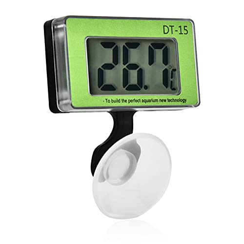 Aumotop Digitalanzeige Aquarium Thermometer Temperaturmesswerkzeug für Aquarium Mini Compact Green von Aumotop