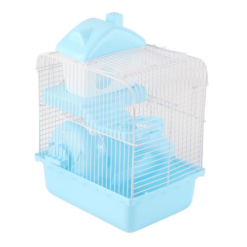 Aumotop Großer, 2-stufiger Hamsterkäfig mit Hohem Chassis-Design, Hamster-Habitatkäfig, Haustier- und Nagetierheim (Blau) von Aumotop