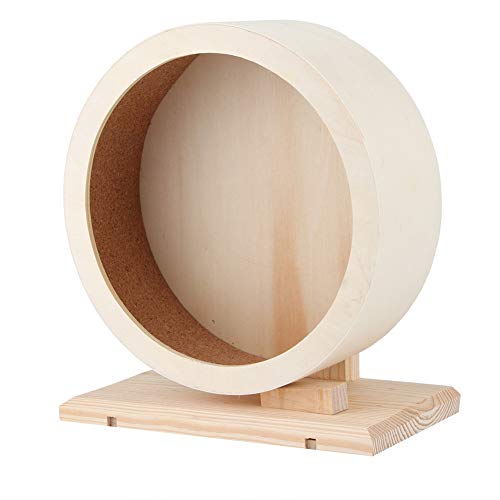 Aumotop Hamster Kleine Haustiere Holzhaus Rad Laufruhe Spielzeug Holz Umweltfreundliche Maus Pelztiere (S 18,5 x 10,2 x 2,6 Zoll) von Aumotop