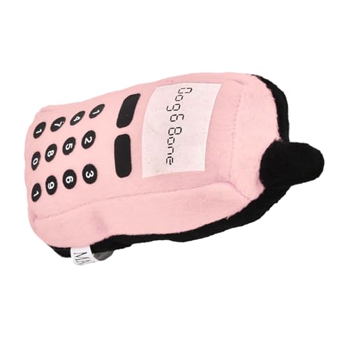 Aumotop Plüsch-Handy-Beißring für Hunde, Quietschendes, Interaktives Kauspaß, Rot, Blau, Rosa, Geeignetes Spielzeug (Rosa) von Aumotop